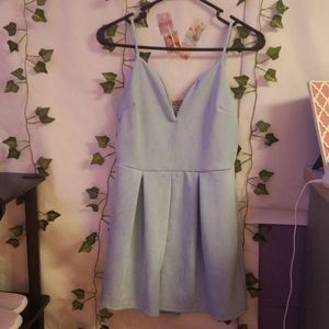 Blue romper dress